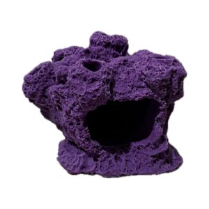 SANDBED 7 Hole Barnacle Cave Frag Rack/Rock for Live Coral Plug Ons - Coralline Purple
